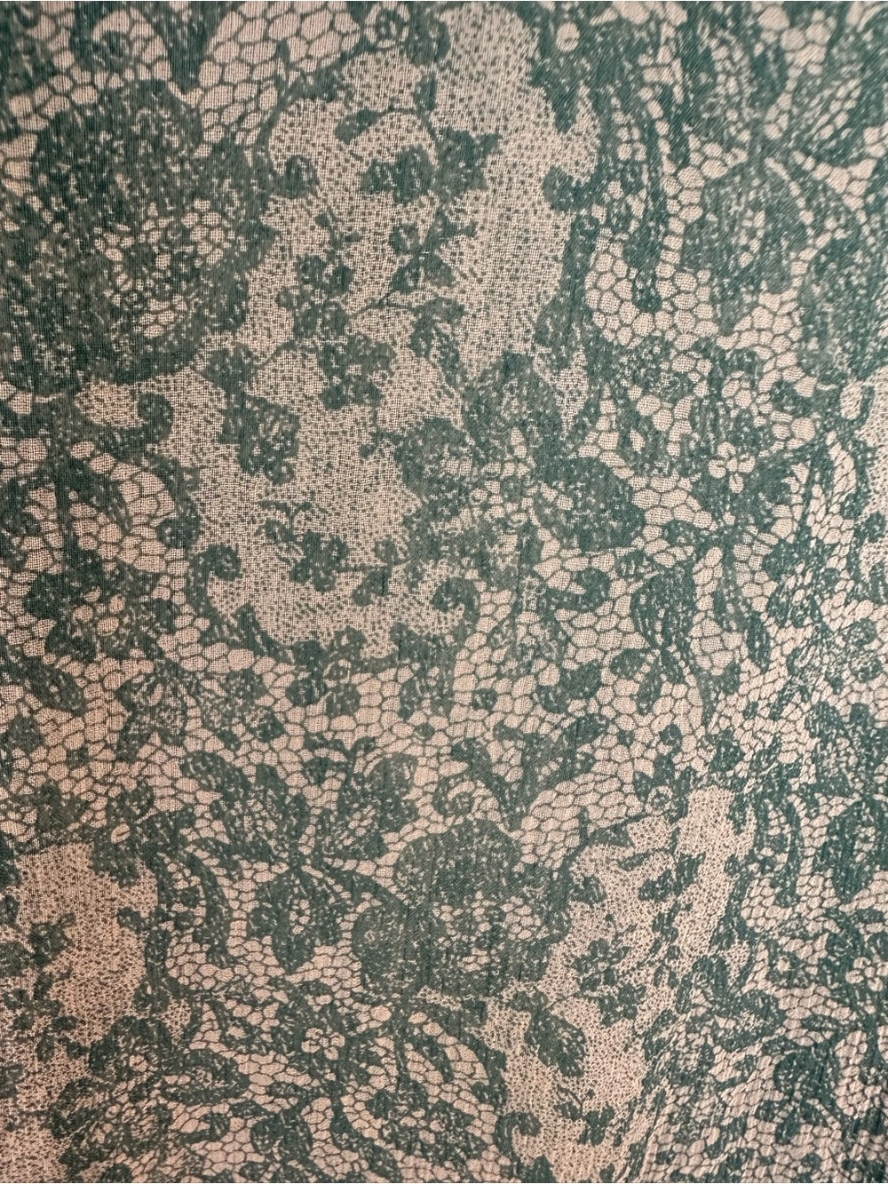 Rebecca Taylor Green Floral Ruffle-Trim Sheer Blouse Size M - Picture 5 of 5